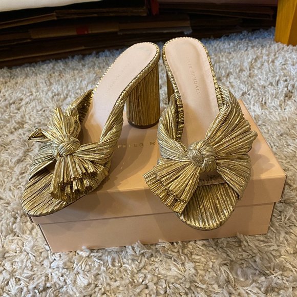 Loeffler Randall Shoes - Loeffler Randall Women's Penny Pleated High Heel Slide Sandals